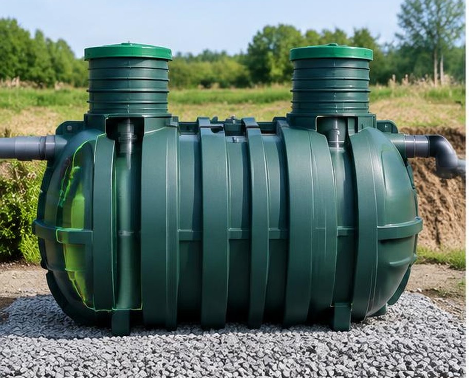 Green underground biodigester septic tank system
