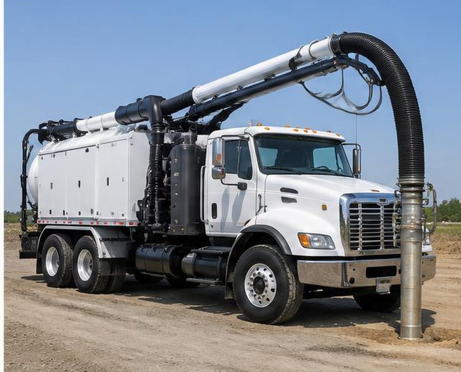Hydro excavation truck with vacuum boom