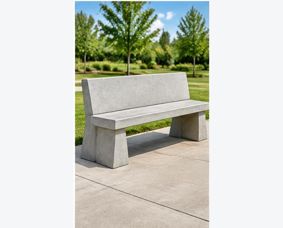 Precast Concrete Park Bench prepared for professional construction procurement