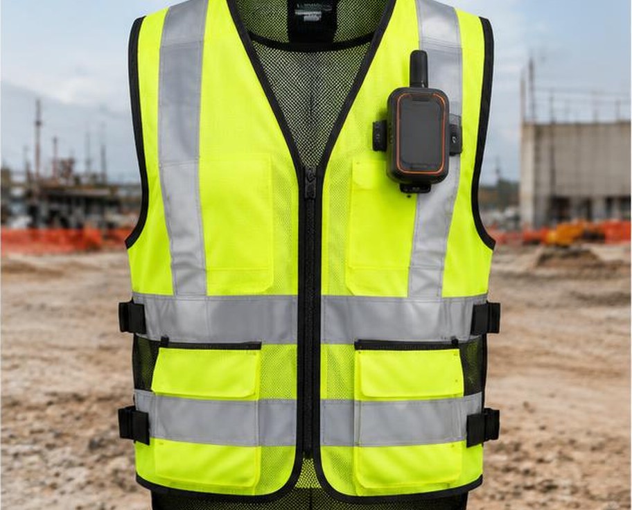 High visibility smart safety vest with GPS module